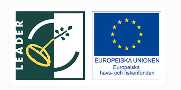 Logga för Leader-programmet samt Europeiska Unionens havs- och fiskefond.